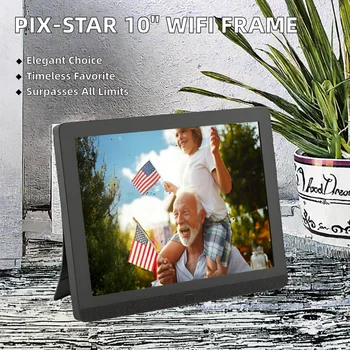 Pix-Star 10-Inch Plastic WiFi Digital Photo Free Cloud Storage | Highly Giftable Grandparents | IPS Display | Motion Sensor | detail image