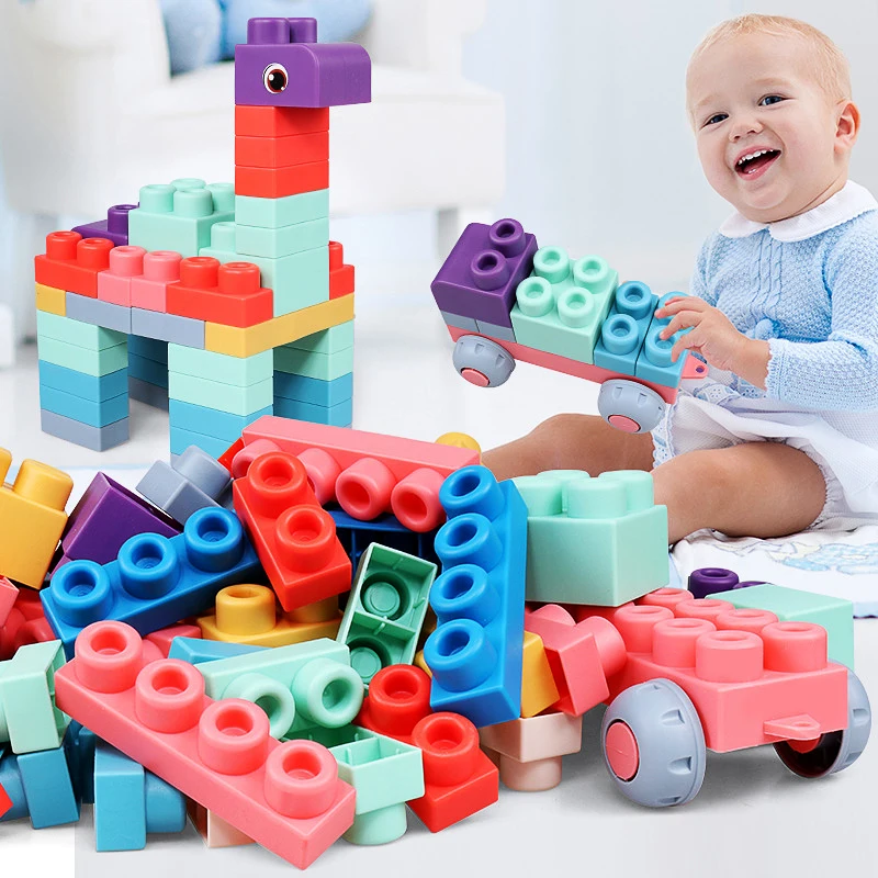 Wholesale Silicone Stacking Toys Montessori Sensory Blocks