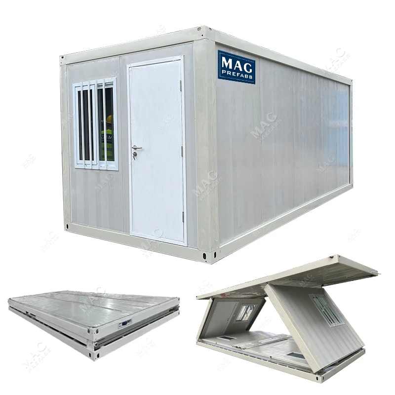 Z Type Flat Pack Folding Container House Prefabricated  Cafe Container Kiosk Shop