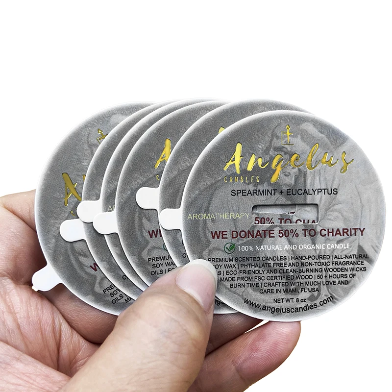 Offset Printing Candle Warning Sticker Safety Warning Labels Waterproof Vinyl Candle Warning Labels for Bottle Jars