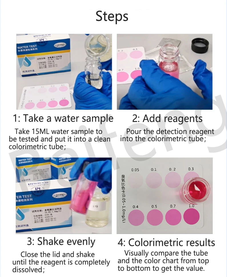 Ozone Detection Kit Test Kit For Colorimetric Test Strip Water Quality Ozone Rapid Detection