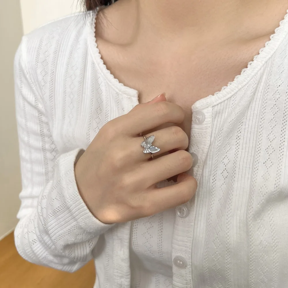 KAKODIY New Fashion Design Jewelry 925 Sterling Silver Shell 5A Zirconia Fine Jewelry for Women Daily Wear Ring detail 5