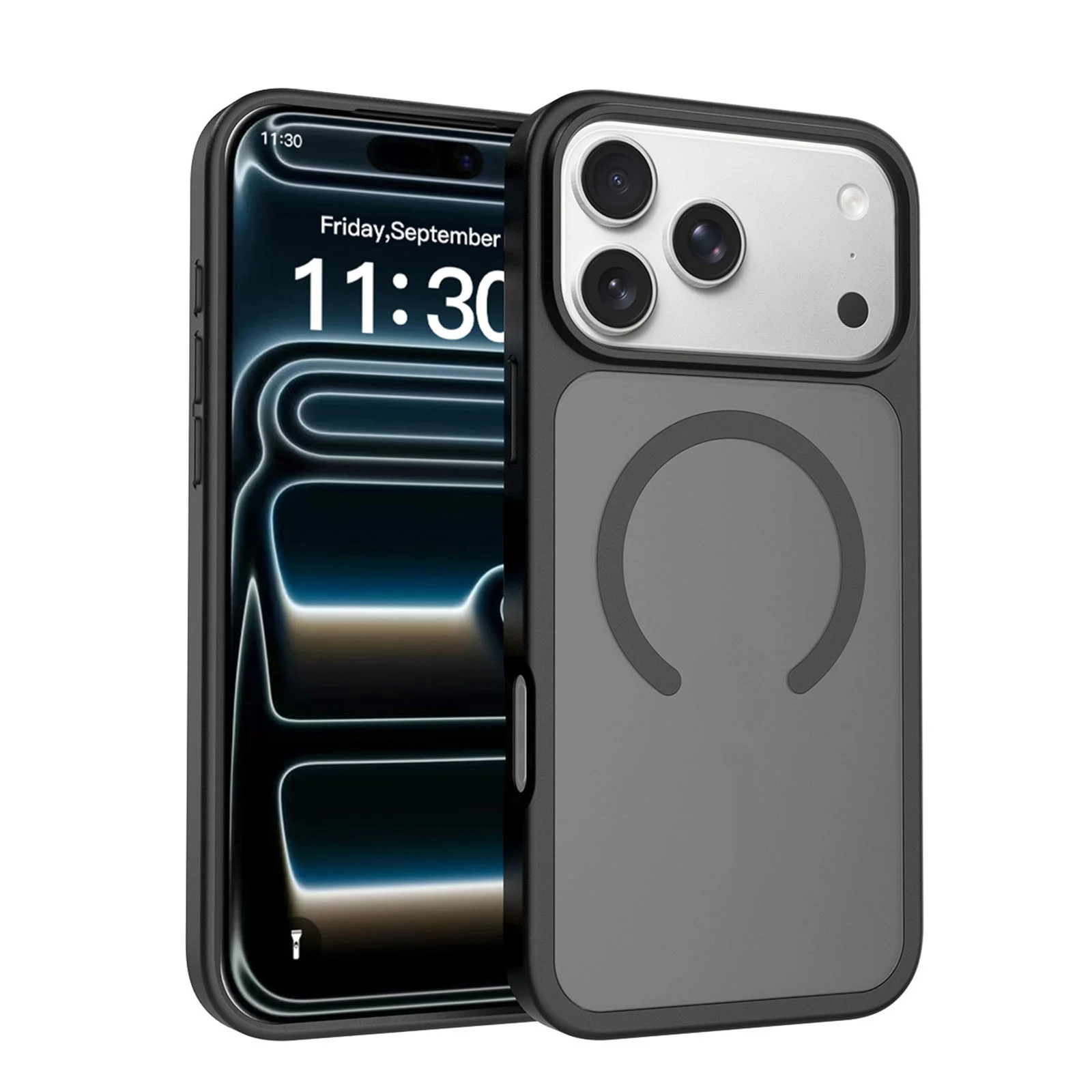 product laudtec magnetic mobile phone case matte iphone 17 pro max case skin feel shockproof cell phone case for iphone 15 pro max-5