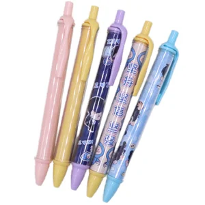 Small Quantity Custom Color Cartoon Art Pattern Pen Barrel Roll Paper DIY Retractable Ballpoint Pen