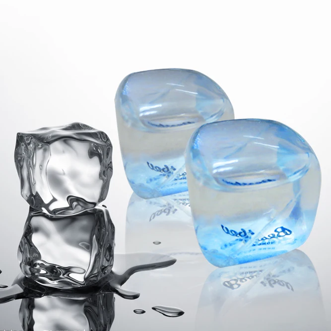 Reusable Ice Cube Colorful Square Plastic Ice Cubes Without Diluting BPA Free, Refreezable Ice Cubes for Drinks