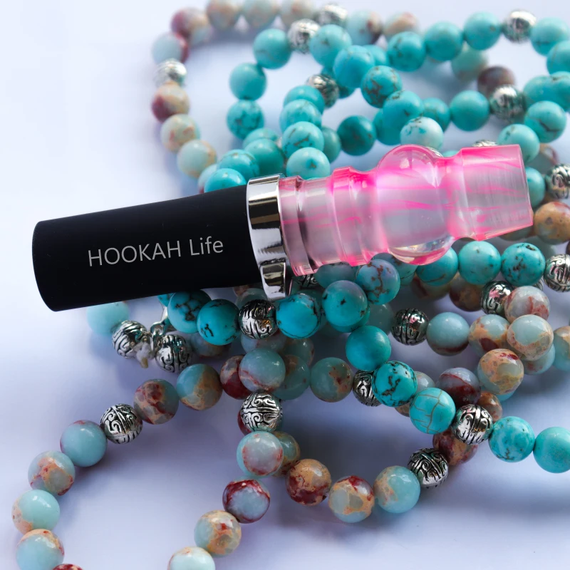 Oem Hookah Mouthpiece Resin Acrylic Hookah Mouth Tip With Lanyard