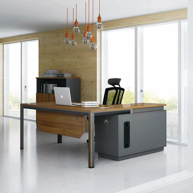 Office Center Table Executive Table With Side Drawers Desk Rectangular ...