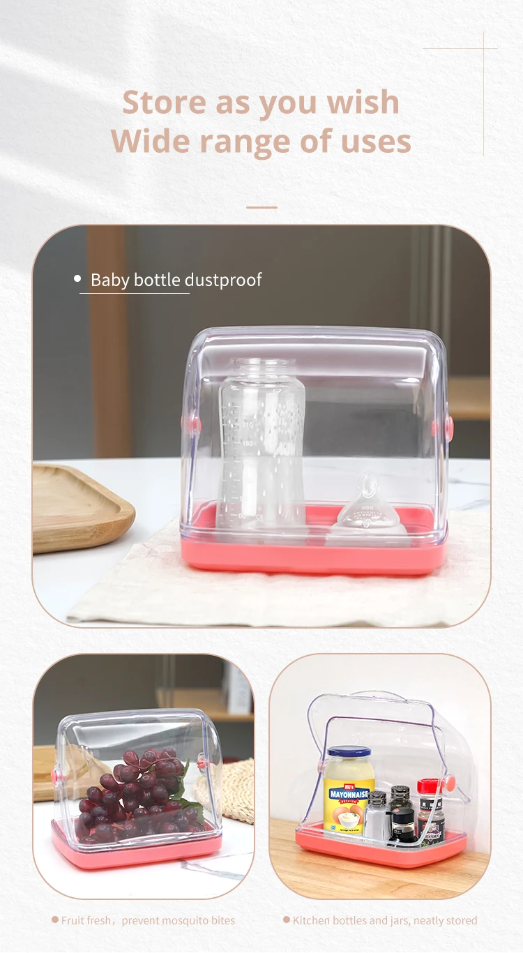 ITEM NO.355 Multifunction Home Supplies Kitchen Desktop Plastic Flip Top Bread storage box factory