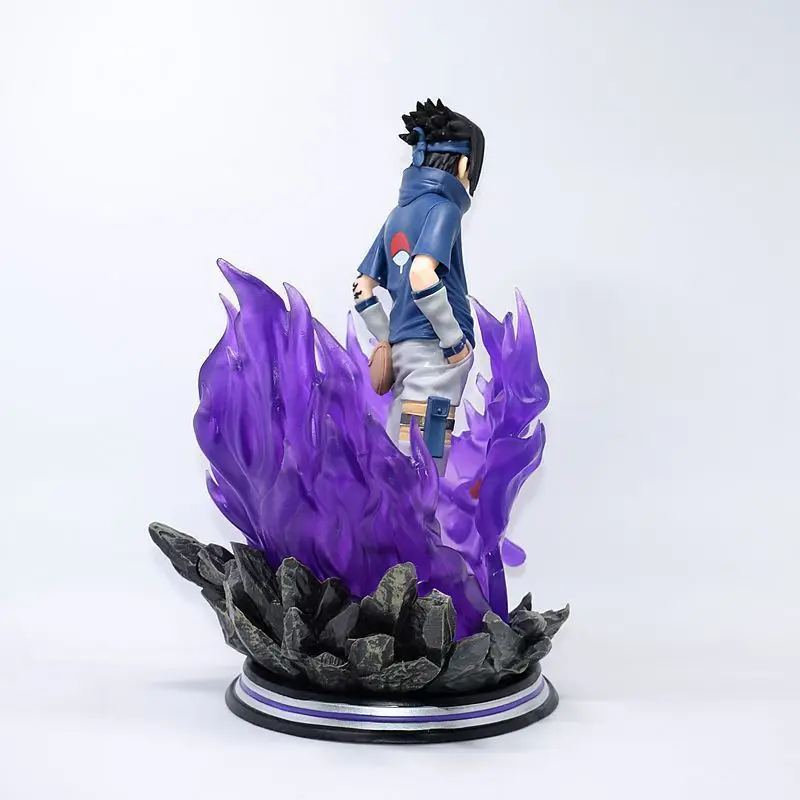Anime Naruto Shippuden Figure 25cm Uchiha Sasuke Childhood Sasuke GK PVC  Action Figure Model Collectible Statue Doll Toy Kid Gif