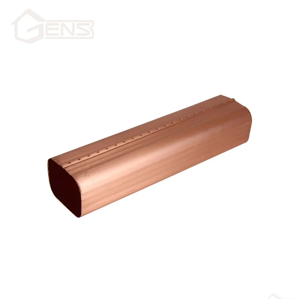 Special Connection K Type Rectangle High Quality Pure Copper Gutter Downspout Customize Color Seamless Downspout