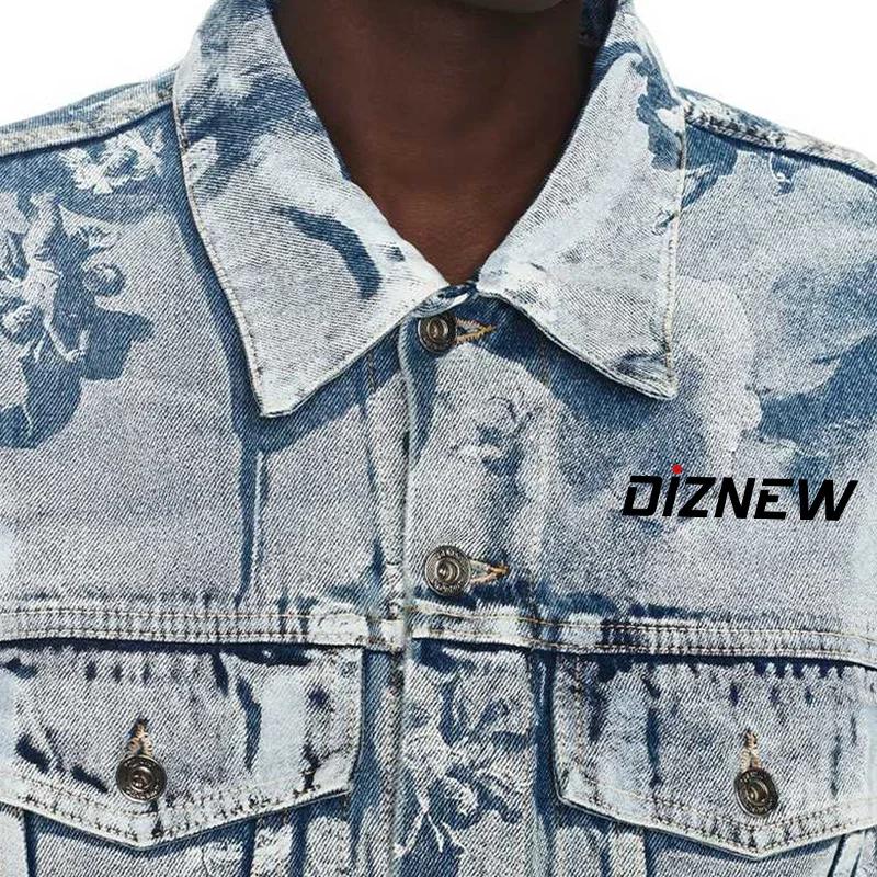 Diznew Custom Men S Two Piece Set Street Wear Jacquard Denim