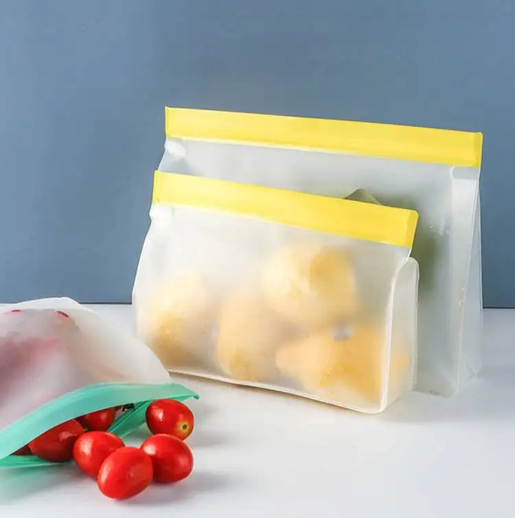 Горячая Распродажа экологически чистый герметичный многоразовый морозильник жидкий силиконовый Пакет для хранения продуктов с многоразовыми пакетами на