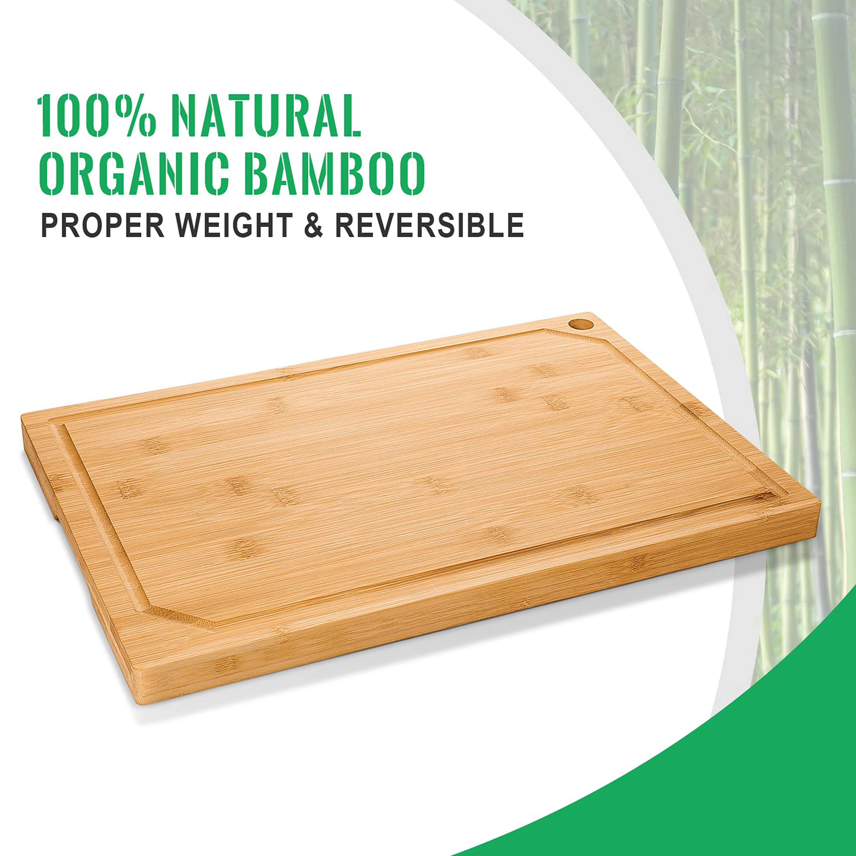 product zc customized durable bamboo chopping board with groove and built in handles kitchen cutting board-2