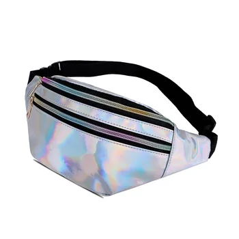 Summer Laser Waist Bag with Adjustable Belt Custom New Arrival Holographic Fanny Pack for Women