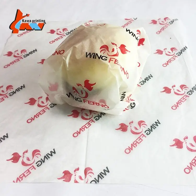 Custom Printed Yellow Greaseproof Paper 100gsm Food Grade Paper Sheets Butter Paper for Packaging