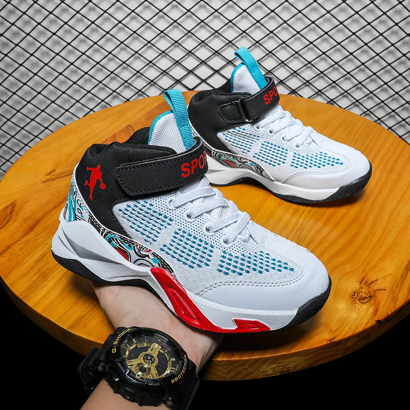 Детские кроссовки для мальчиков и девочек, спортивная обувь, модные кроссовки, Повседневная дышащая обувь для малышей, детская обувь для бега, Баскетбольная обувь