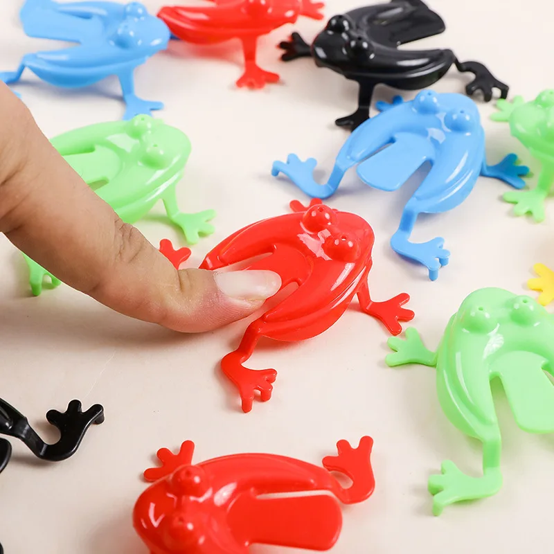 Ranas Saltarinas De Plástico, 12 Piezas, Rana Colorida, Juguete