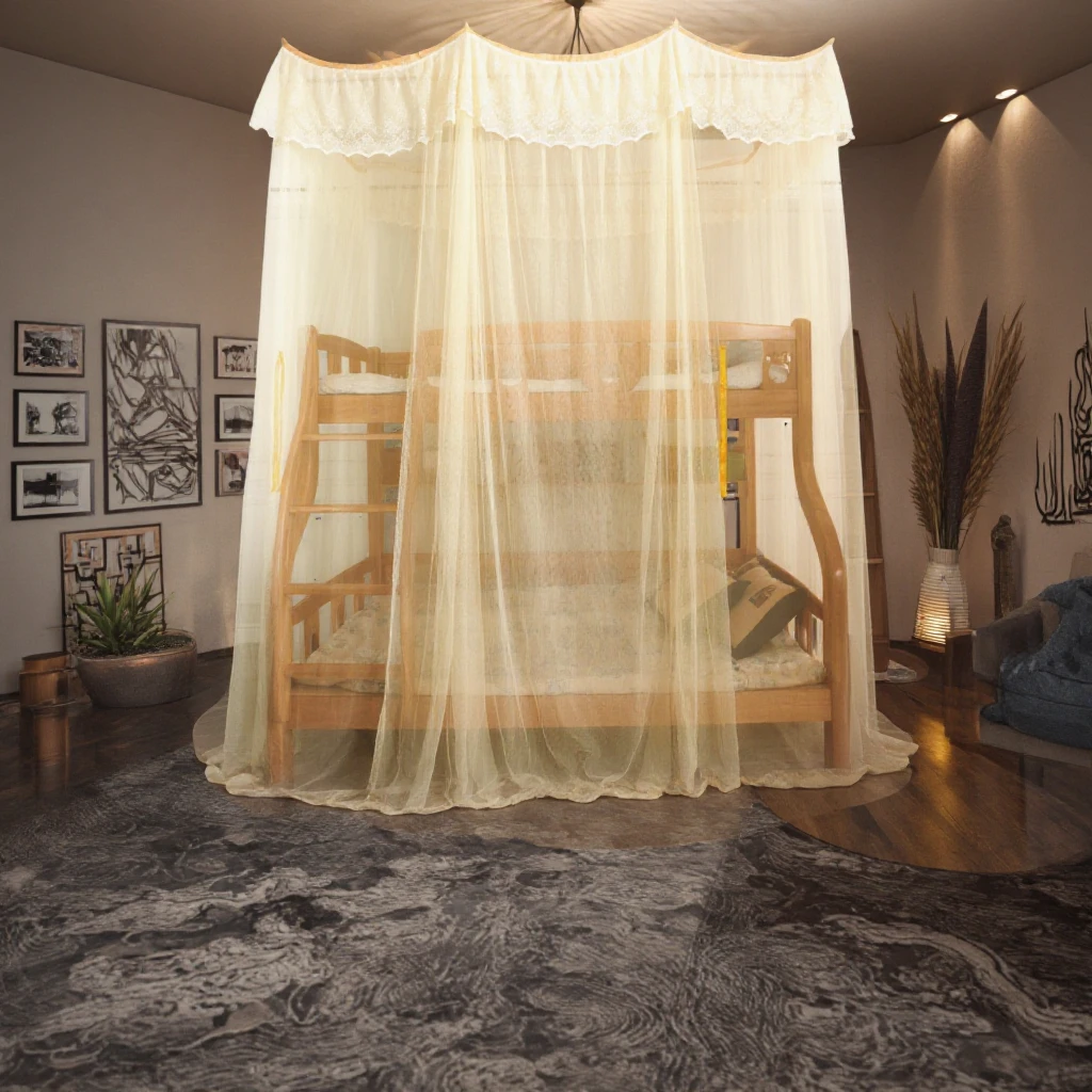 Rectangular Mesh Mosquito Nets for Home and Camping Foldable Bed Curtains for Single King Double Bunk Beds for Children