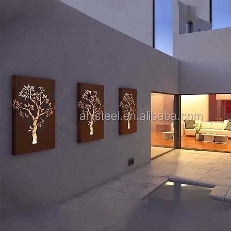 New Design Outdoor Metal Wall Tree Art Privacy Screen