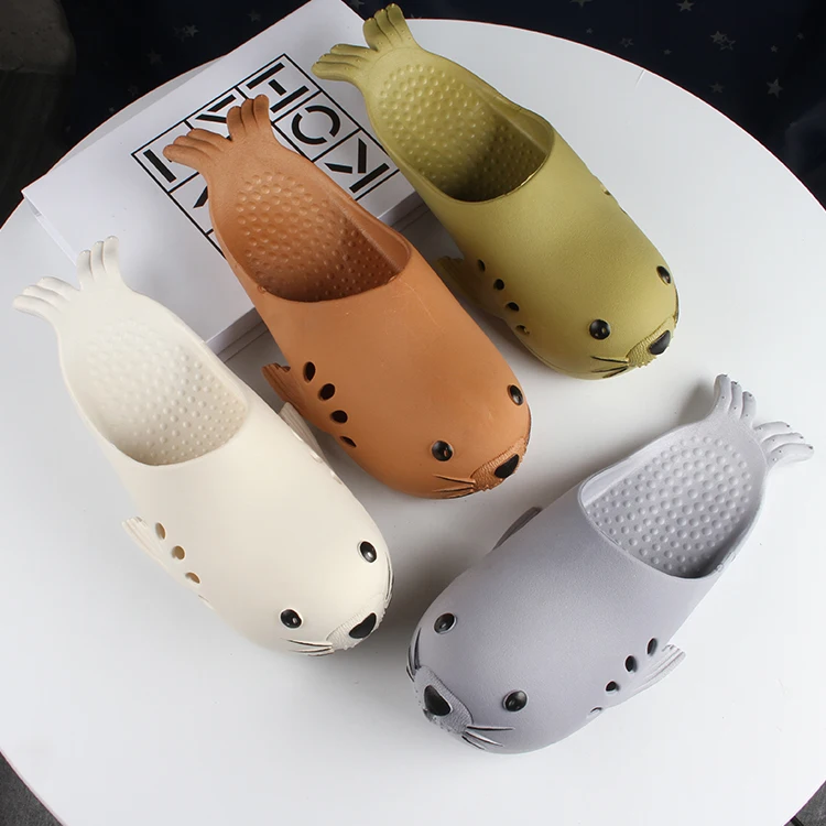 2022 New Cute Couple Slippers Cartoon Seal Women's Shoes Home Flat Shoes  Casual Animal Beach Shoes Baotou Sandals Slides - Buy Seal Slippers,2022  Summer New Pvc Cute Women's Slippers Cartoon Home Shoes