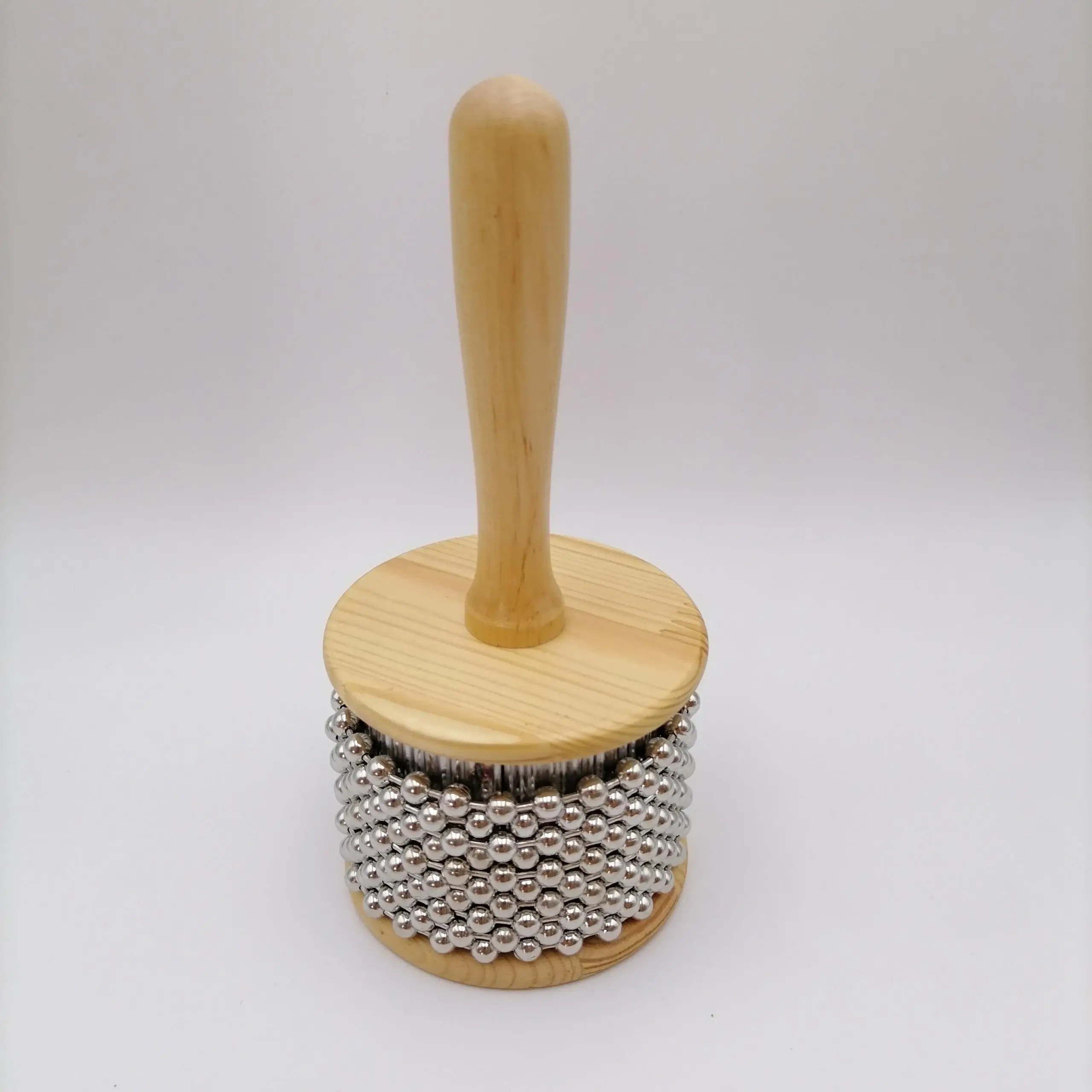 CABASA MEDIANA METALICA EN MADERA NATURAL DM DMCB002 U2013 Compra