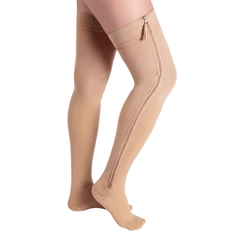 Medias De Compression Para Varices Zipper Thigh High Compression Socks