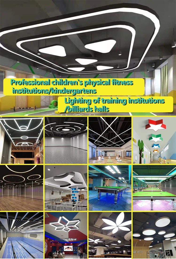 Neonlap Customized Design Office Gym Ceiling Vshaped Pendant Light