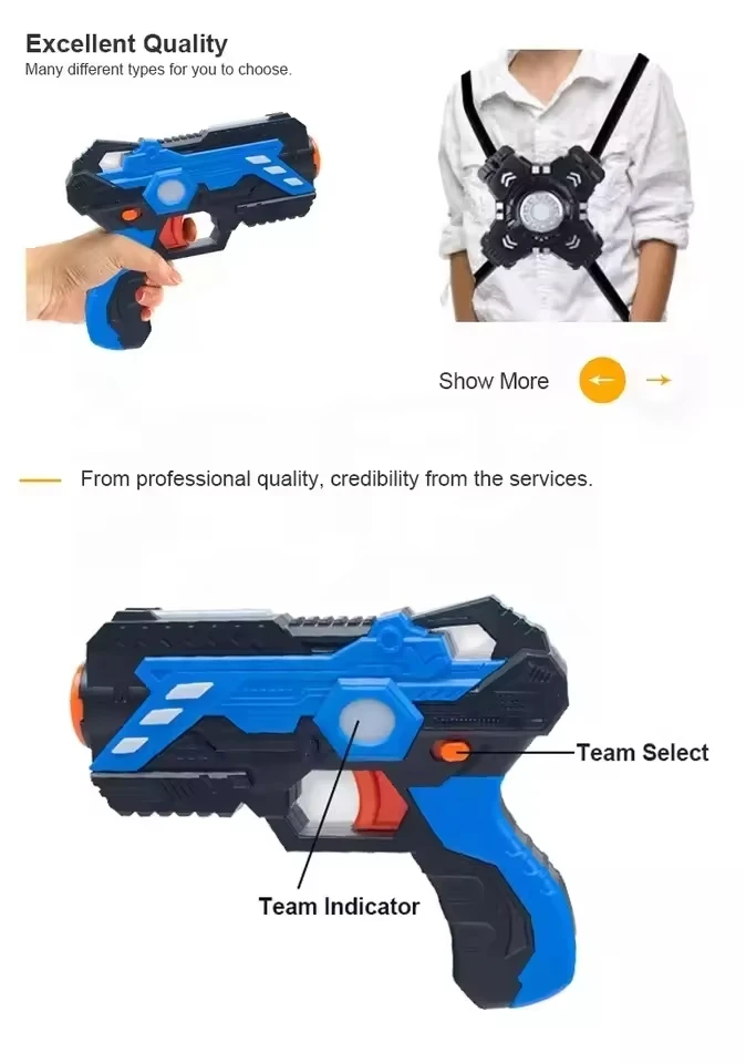 4ガン4ベストLedレーザー射撃ターゲットセットおもちゃキッズ赤外線