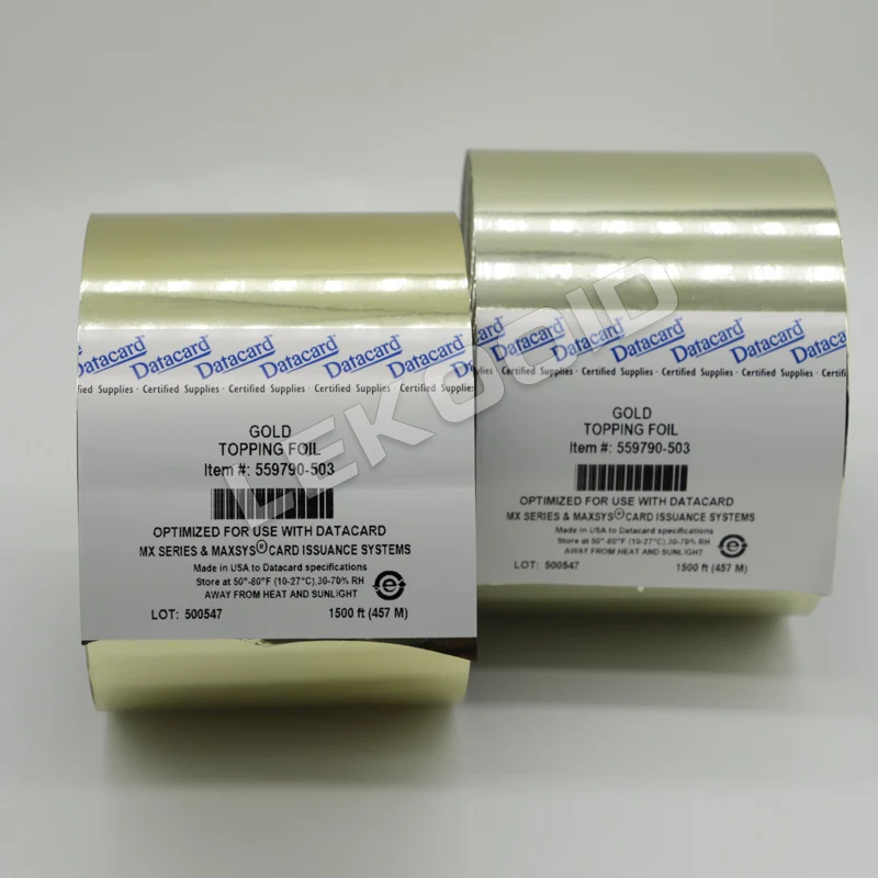 Datacard Mx6000 Series With Rfid 559790503 Metallic Gold Topping Foil