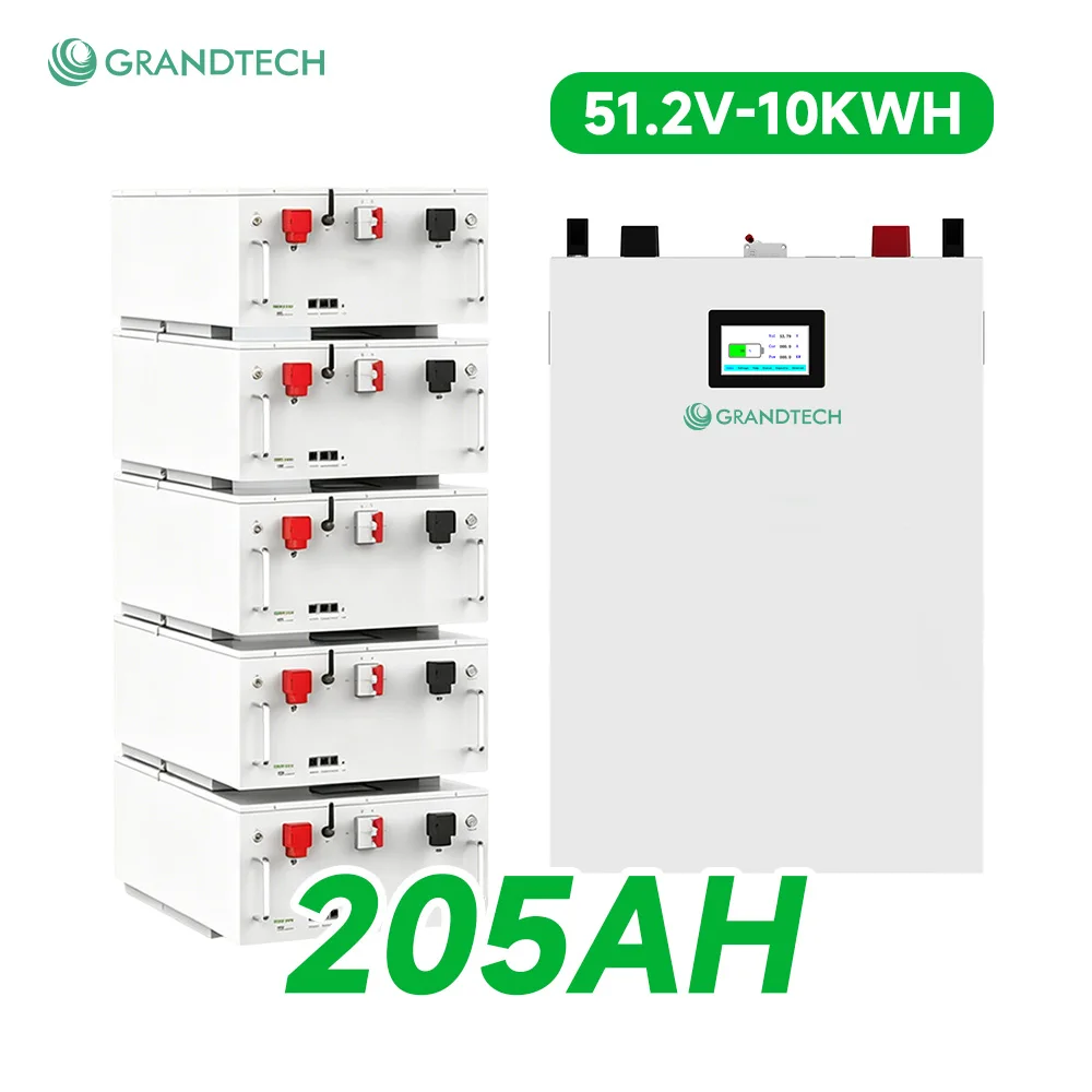 літієво-залізно-фосфатні акумулятори на 6500 циклів, потужністю 5 кВт та 10 кВт, 51,2 В, 48 В, 300 А·год, 100 А·год, 200 А·год, BMS, інвертор, літієві акумулятори для накопичення енергії, 10 кВт·год