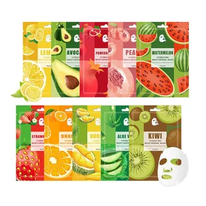 Wholesale Herbal Fruit Tea Face Masks Hydrating Facial Sheet Mask Set for Long Lasting Moisturizing Brightening Skin Care ODM