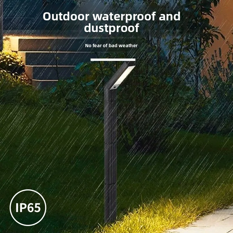 Wetterfeste LED Solar Gartenleuchte für den Außenbereich, Hof und Villa Landschaftsbeleuchtung IP65 Sieben-Zeichen-Beleuchtung für den internationalen Versand, Rasenbeleuchtung