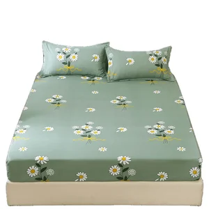 Cheap Price  Printed King Size Fitted Single Double Size Wholesale 100% Polyester  Bed Cover Sheet Fitted Bed Sheet