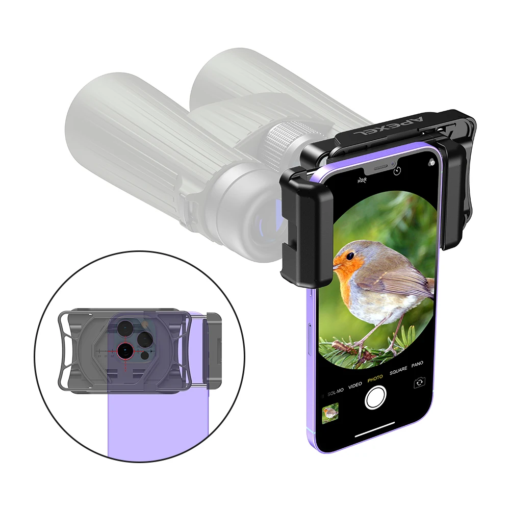 Apexel Universal Smartphone Binoculars Phone Adapter Tripod