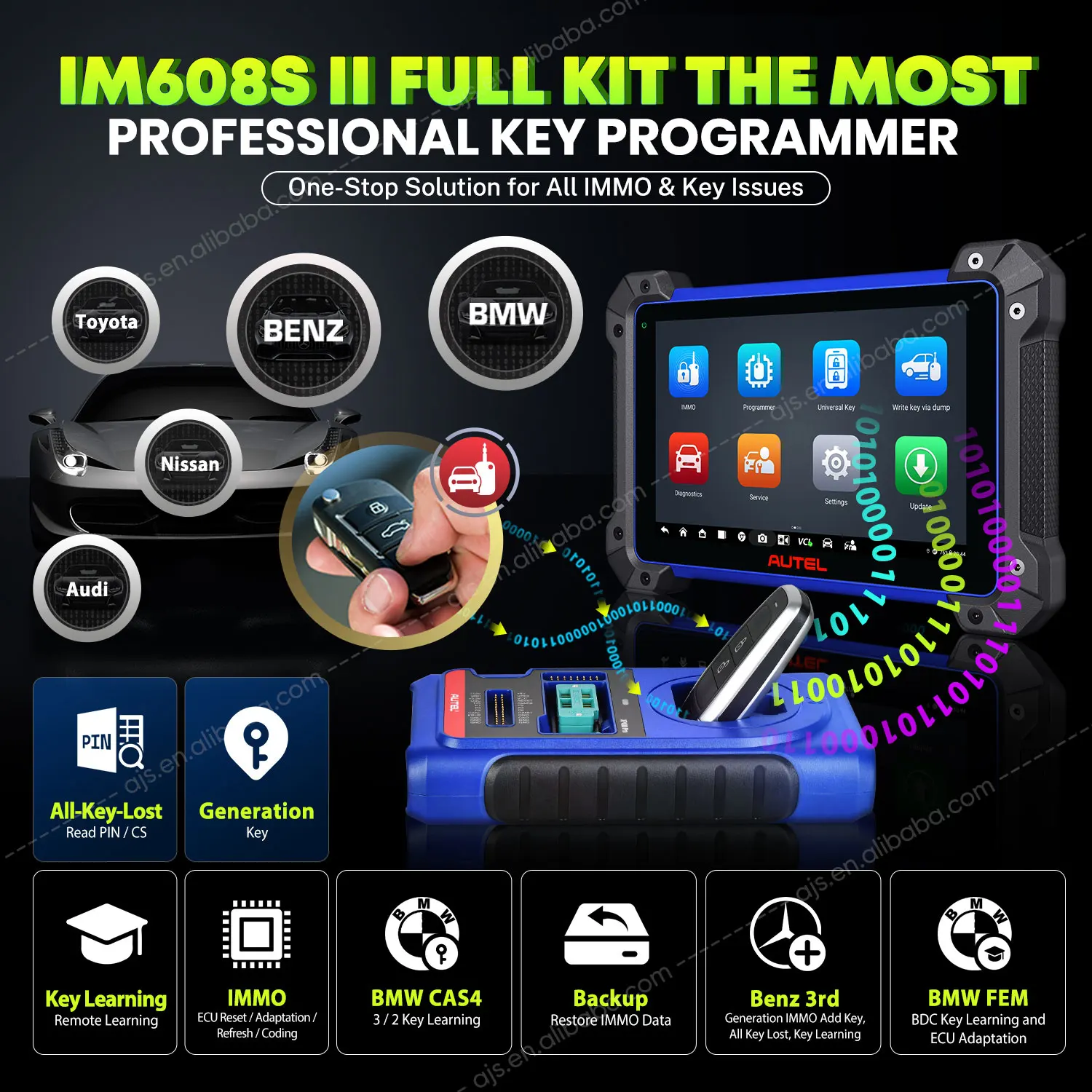 thumbnail image 2 of Autel MaxiIM IM608 PRO II Key Programming & Diagnostic Tool - 4GB RAM, 128GB, Android 10, All Systems 2 of 6