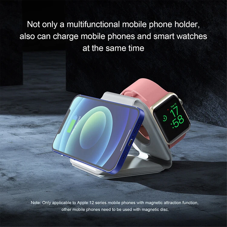 3 in 1 Wireless Charger Magnetic Foldable Charging Station Travel Charger for iphone Charger Power Adapter Caricatore Senza Fili