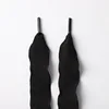 Black ruffled shoelaces