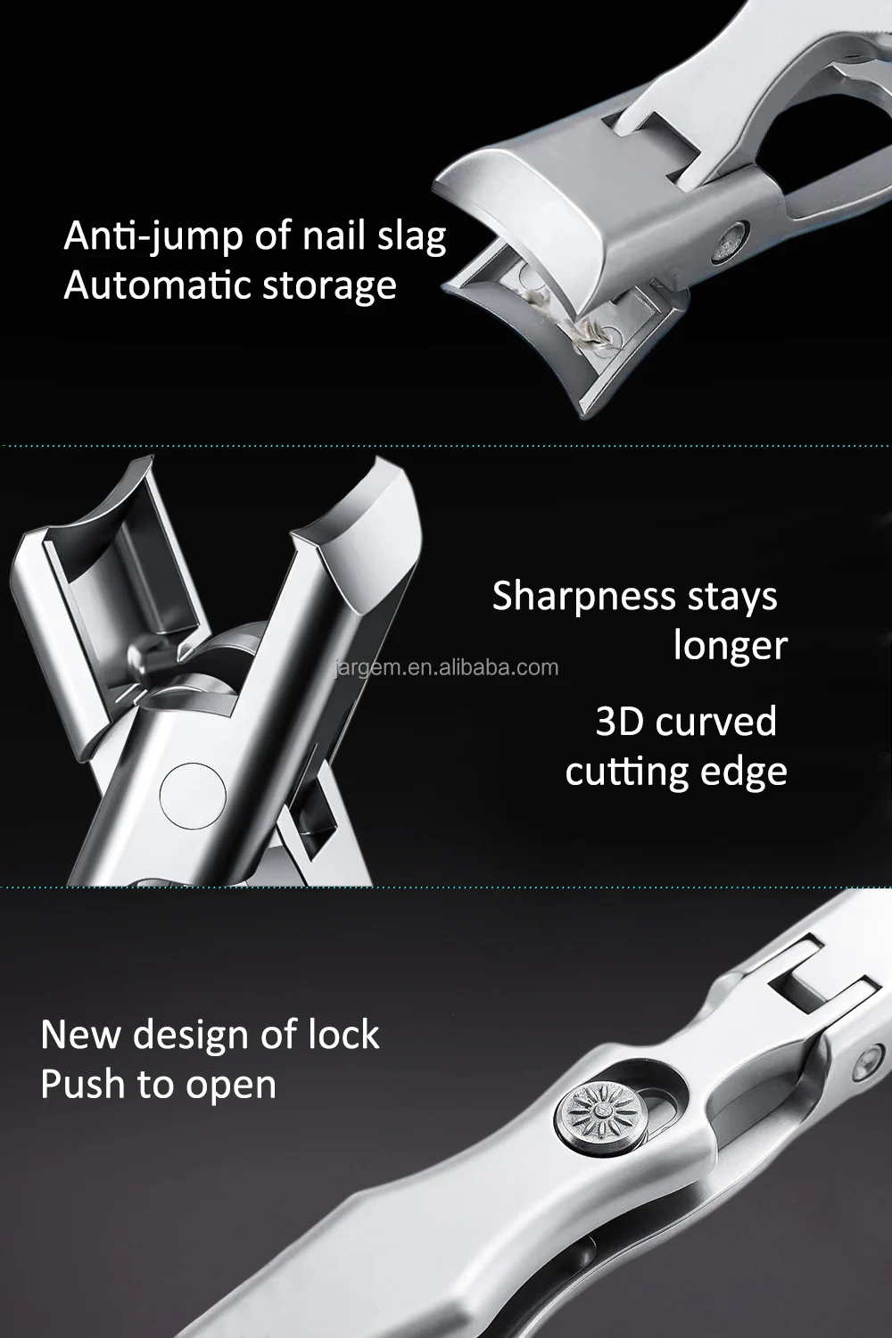 Smart Design Nail Clippers With Catcher Two Times Sharpening Finger Toe Nail Clippers Kit Set