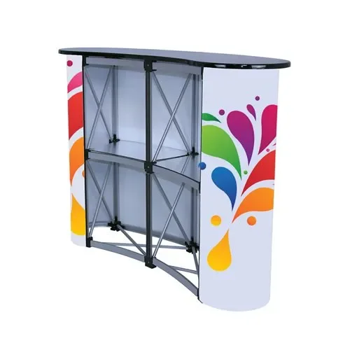 High Quality Pop up Table Foldable Aluminum Custom Promotion Counter Table Display Stand Pop up Counter