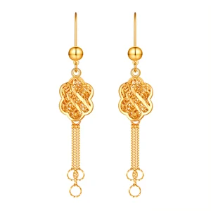 Gold-plated Chandelier Earrings for Wedding Party & Gift-Unisex