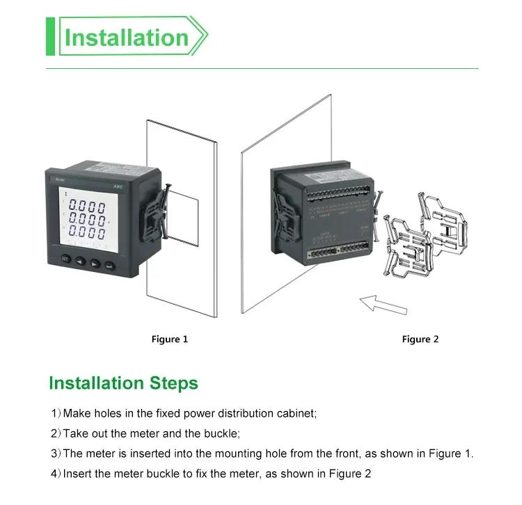 Single Phase Smart Modbus Digital Ammeter With 1 Analog Programmable 4