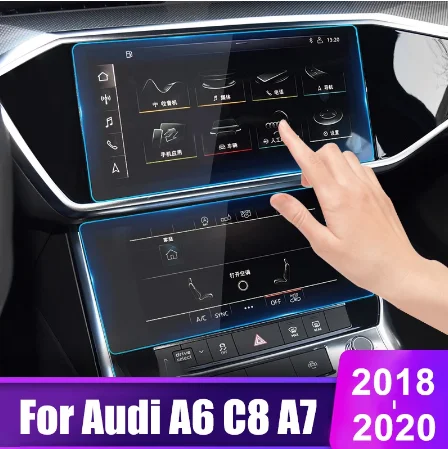 Für Audi A6 C8 2018-2021 Auto Navigation Film Dashboard Monitor Screen  Protector Glas Film Abdeckung Aufkleber Innen Zubehör