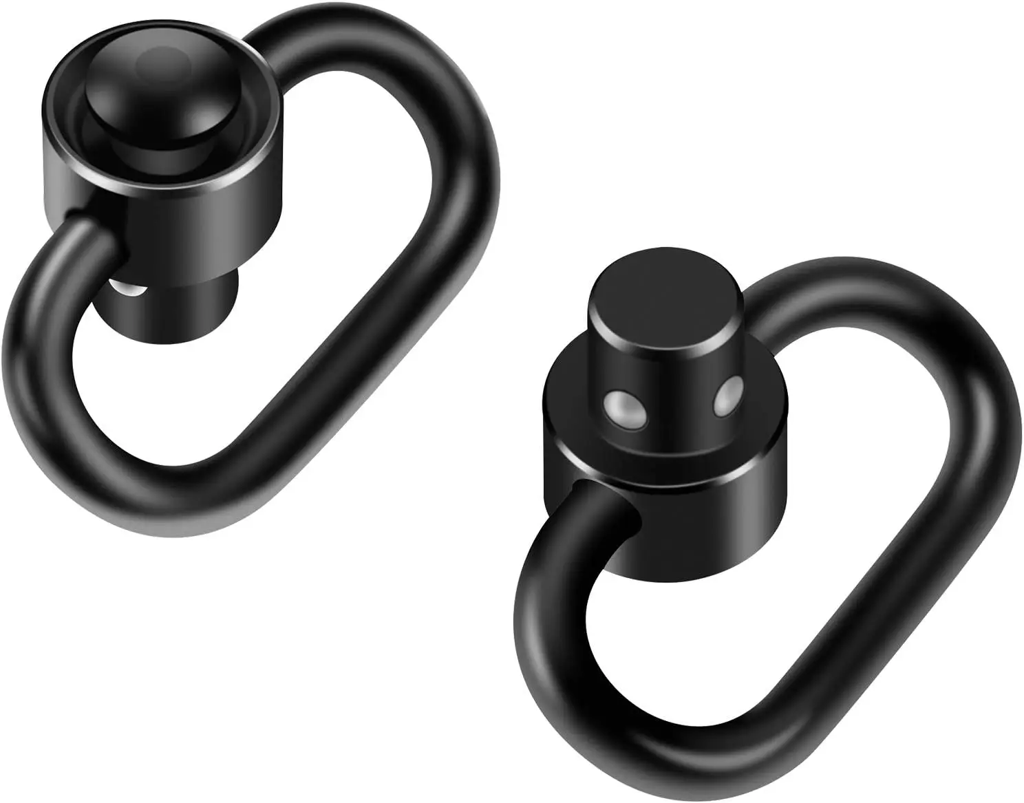 Traditional D-Loop Two-Point Sling Swivel for Hunting & Shooting 1.33 Inch Steel Push Button Quick-Disconnect QD Sling Swivels