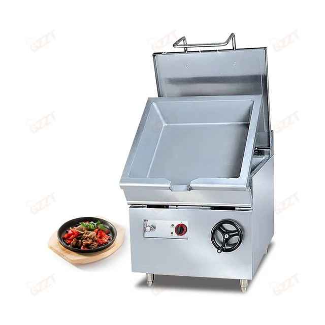 Stainless Steel Commercial Gas Tilting Braising Pan Kitchen Equipment Frying Pan Tilting Bratt Pan With Automatic Water Filling - Image 2