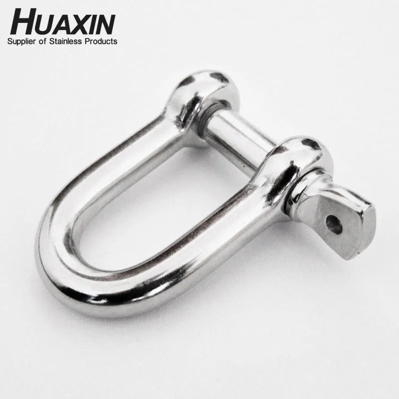 High Quality Grade 304 Stainless Steel Shackle 16mm Hot Forged D Shackle Type