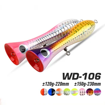 Big Mouth Wooden Popper Lure, Â±120g/220mm Floating Topwater Popper, Offshore Casting Hard Bait for Tuna & Giant Trevally GT – Popper – view 5