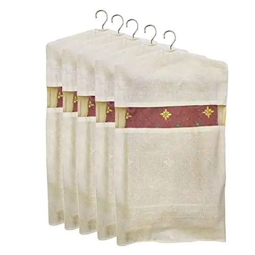 Factory BSCI Customized  100% Cotton Garment Bag T-shirt Bags With Window Storage Jackets Suits Tops Sarees Blouses Dresses