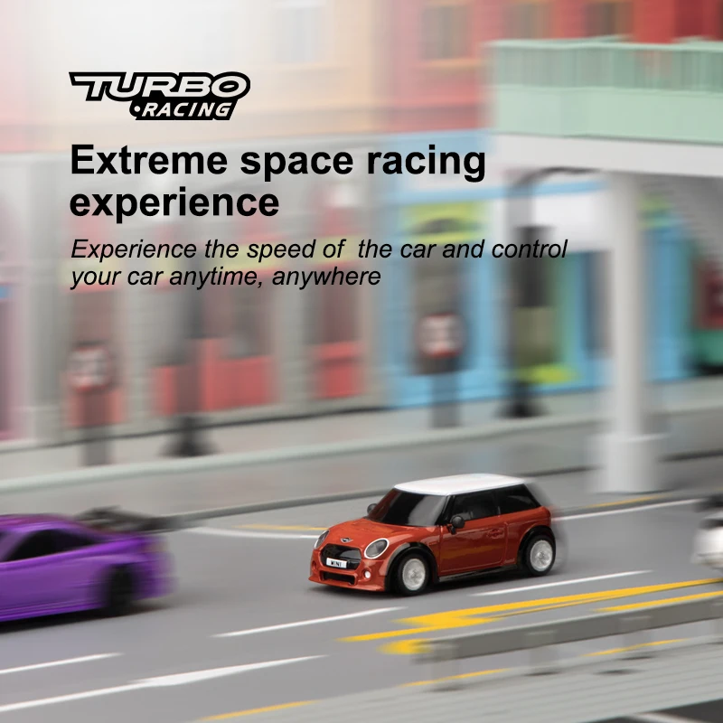 Turbo Racing Mini Cooper DIY RTR RC Toy Car 1/76th Scale Mini Radio Control RC Car