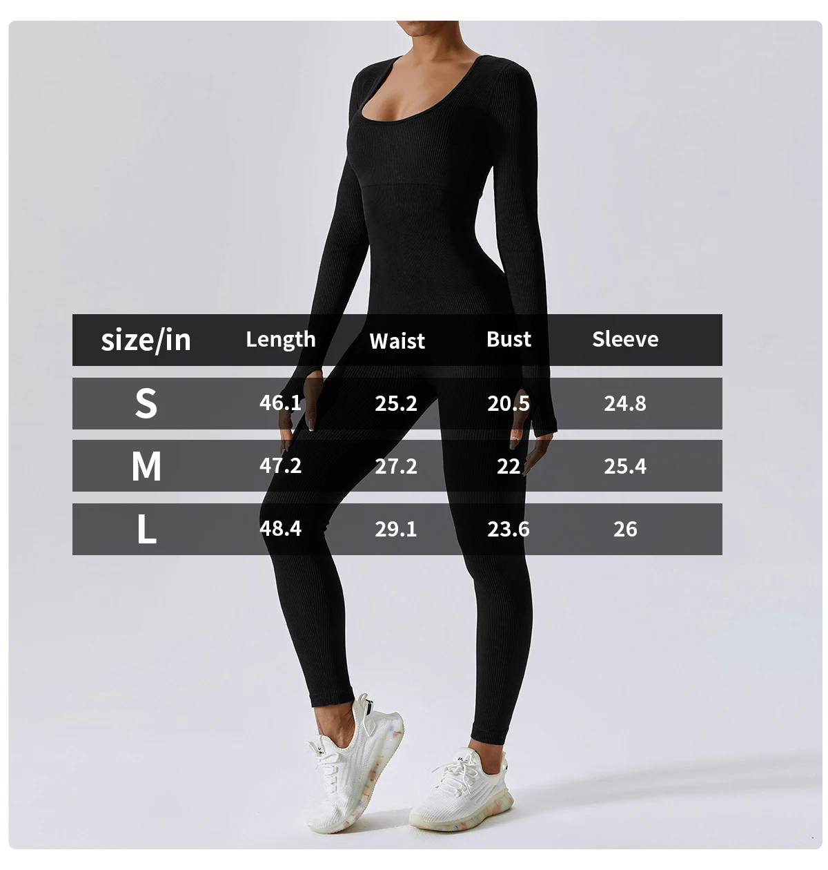 05 Custom Logo Solid Nude Color Fashion Women Outfit V Neck Casual Bodycon One Piece Long Sleeve Yoga Jumpsuit