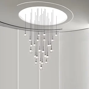 ECOJAS Cloud Crystal New Modern Design Villa Hotel Lobby Customized Chandelier